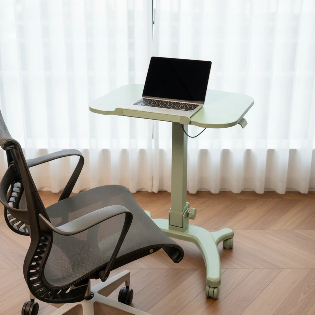 Rolling Standing Desk with a 0–90° Tilting Desktop and Fold-Flat Design for Typing, Reading or Sketching