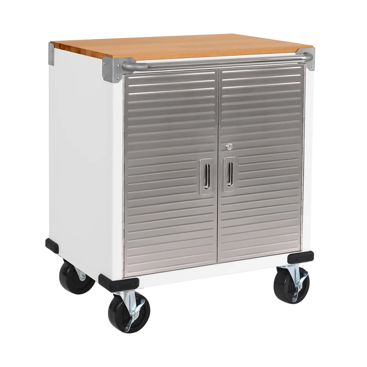 Rolling Storage Cabinet, White