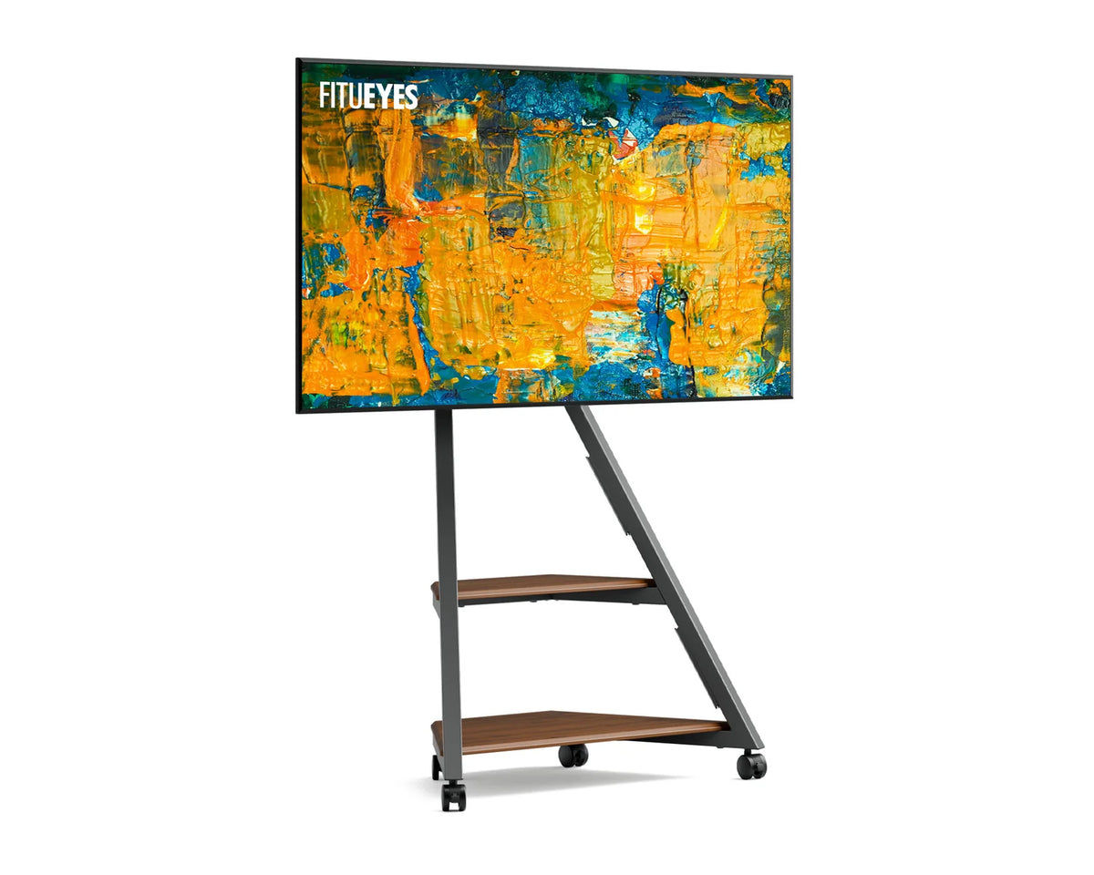 Rolling TV Stand, For 32-65 Inch-Walnut