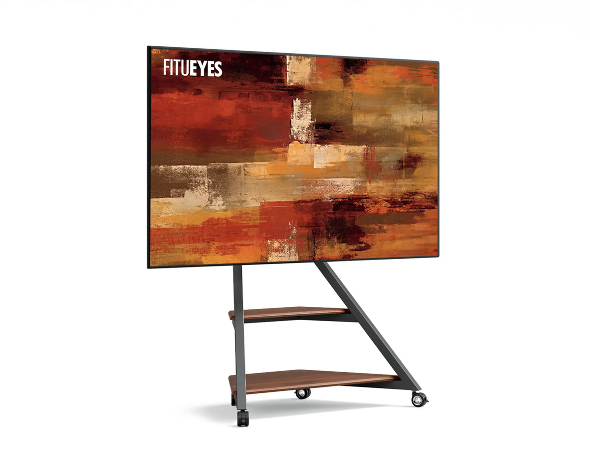 Rolling TV Stand, For 55-88 Inch-Walnut