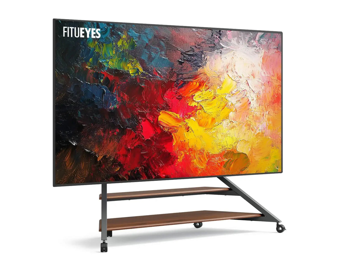 Rolling TV Stand, For 85-100 Inch-Walnut