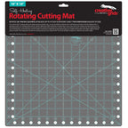 Rotating Self-Healing Cutting Mat, 14 x 14 Inch Quilting Grid with 360-Degree Rotation and Angle Markings