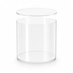 Round Acrylic Fillable Cake Tier with Removable Lid, Clear Floating Spacer for 2, 4 or 6 Inch Cake Designs
