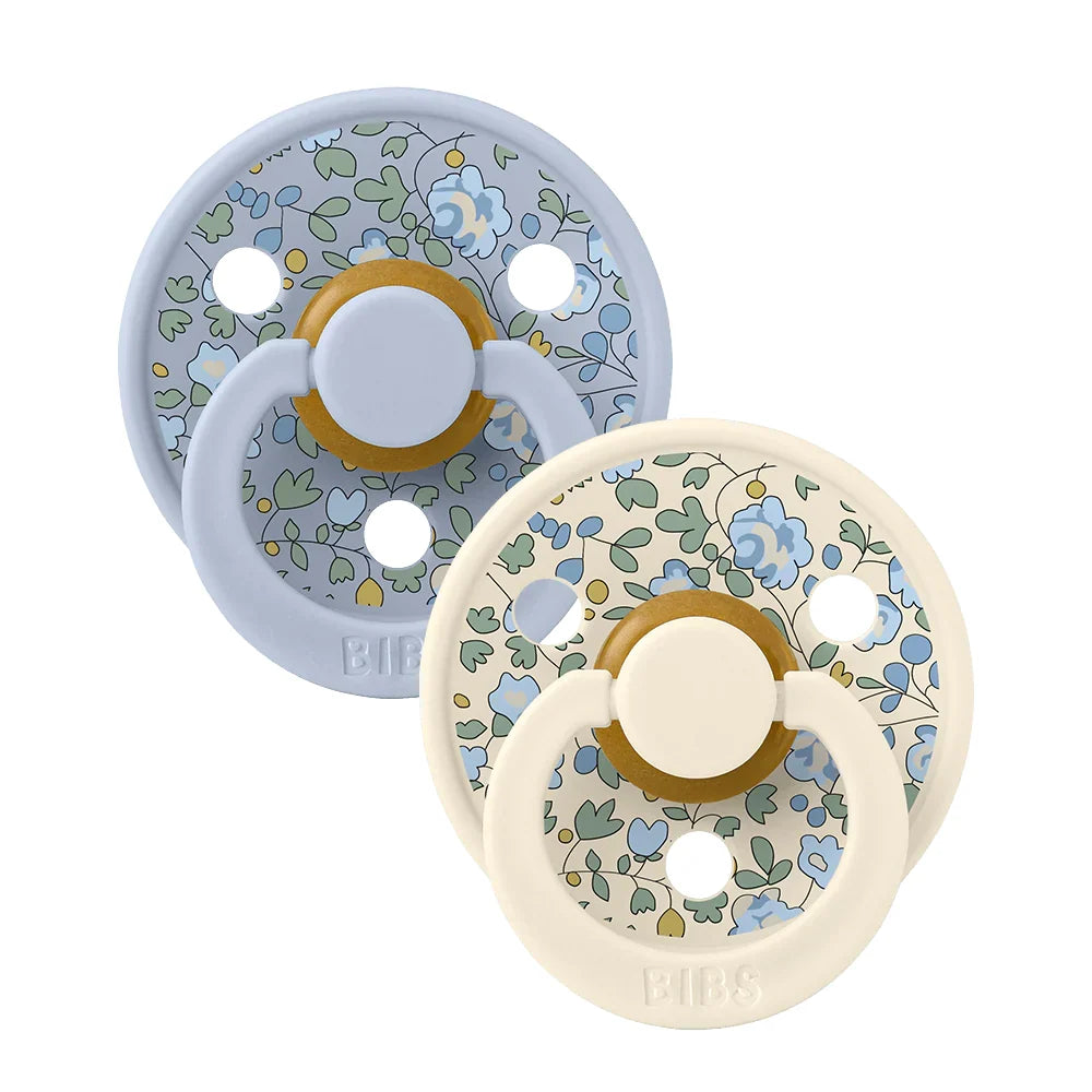 Round Latex Pacifiers, 2-Pack wi — Eloise Dusty Blue Mix / Size 1 (0-6 Months) / Eloise Dusty Blue Mix / Size 2 (6-18 Months)