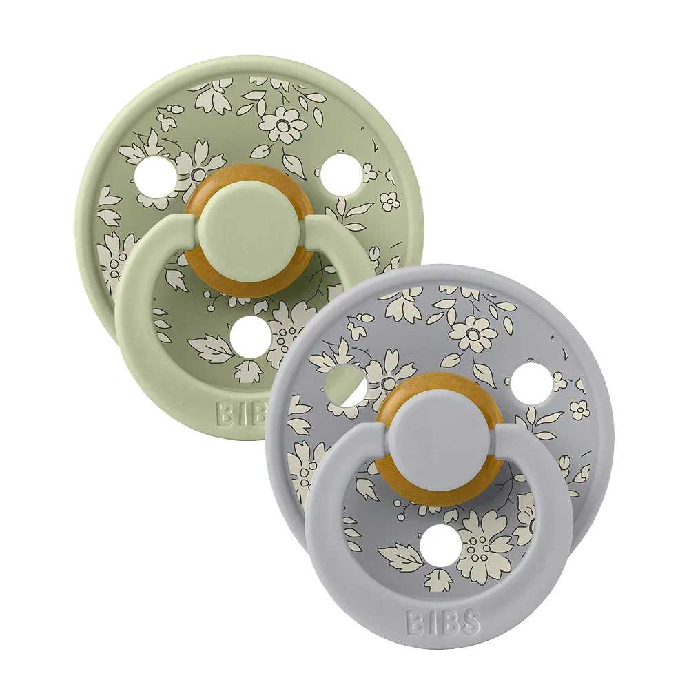 Round Latex Pacifiers, 2-Pack with Liberty-Ins — Capel Sage Mix / Size 1 (0-6 Months) / Capel Sage Mix / Size 2 (6-18 Months)