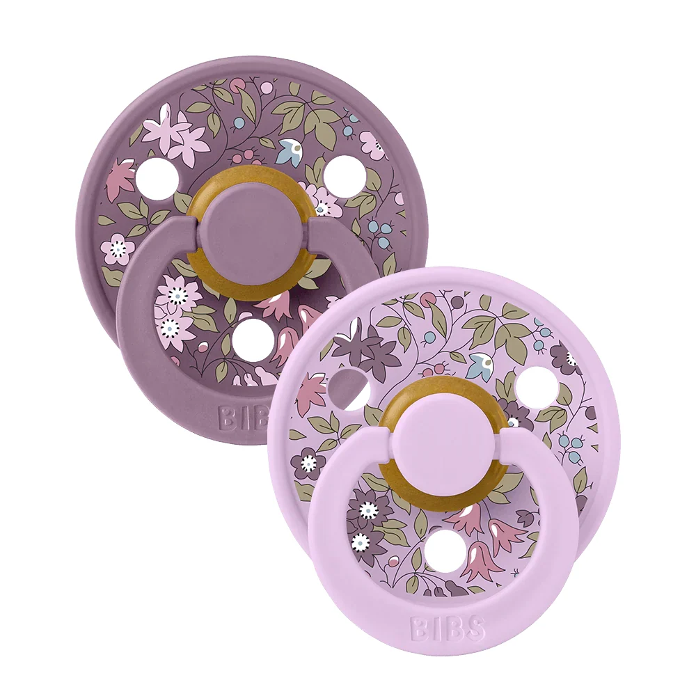 Round Latex Pacifiers, 2-Pack with Liberty-Ins — Violet Sky Mix / Size 1 (0-6 Months) / Violet Sky Mix / Size 2 (6-18 Months)