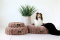 Round Orthopedic Memory Foam Pet Bed with Swappable Washable Cover for Curling, Nesting, and Everyday Support