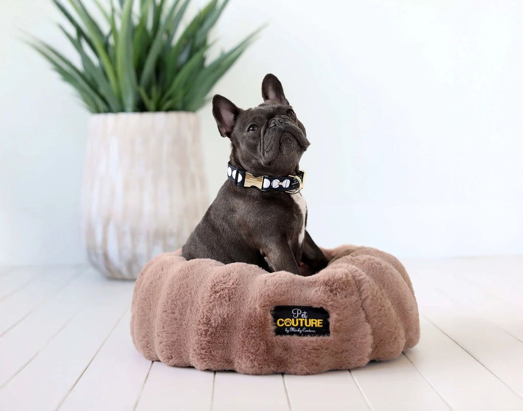 Round Orthopedic Memory Foam Pet Bed with Swappable Washable Cover for Curling, Nesting, and Everyday Support