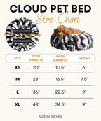 Round Orthopedic Memory Foam Pet Bed with Swappable Washable Cover for Curling, Nesting, and Everyday Support