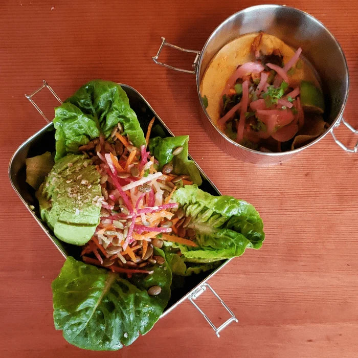 Round Stainless Steel Bento Lunch Box