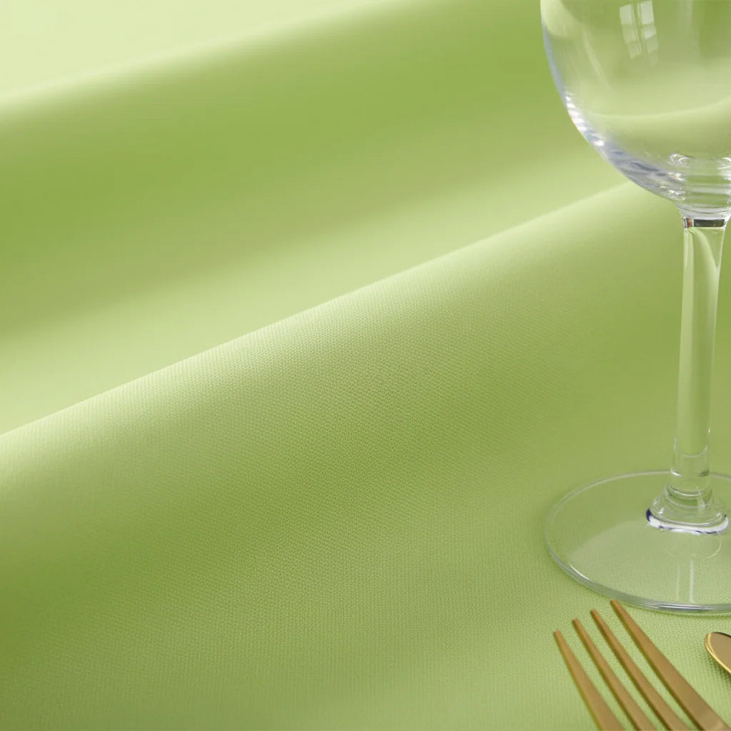 Round Tablecloth in Apple Green, 120-Inch Seamless Polyester