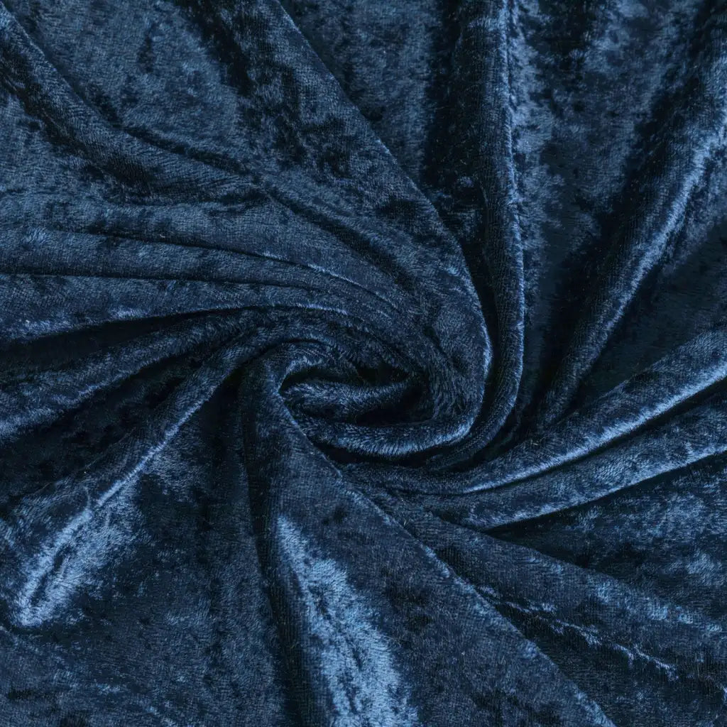 Round Velvet Tablecloth in Navy Blue, 120-Inch Diameter
