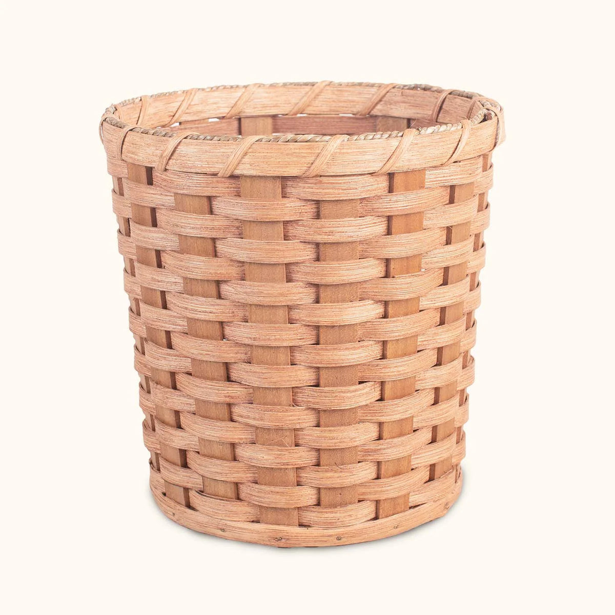 Round Woven Waste Basket, Plain