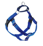 Royal Blue No-Pull Dog Harness with a Velvet-Lined Chest Strap and Front and Back Leash Attachments