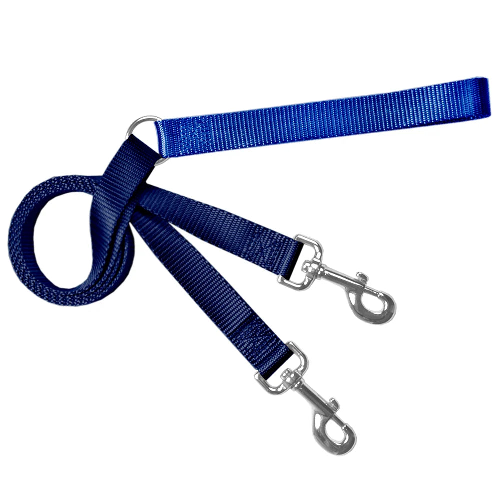 Royal Blue No-Pull Dog Harness with a Velvet-Lined Chest Strap and Front and Back Leash Attachments