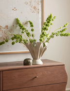 Ruffled Stoneware Vase