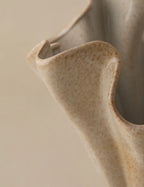 Ruffled Stoneware Vase