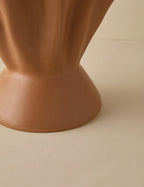 Ruffled Stoneware Vase