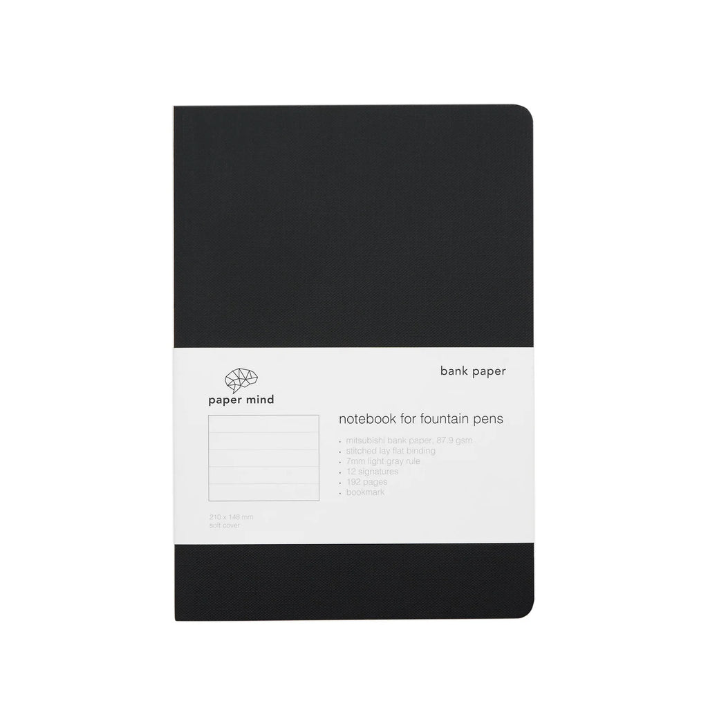 Ruled A5 Notebook, Black