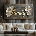 Rustic Family Canvas Wall Art