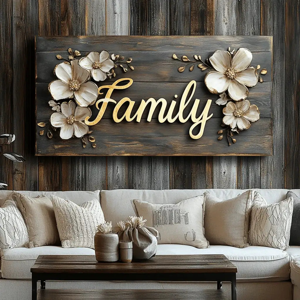 Rustic Family Canvas Wall Art