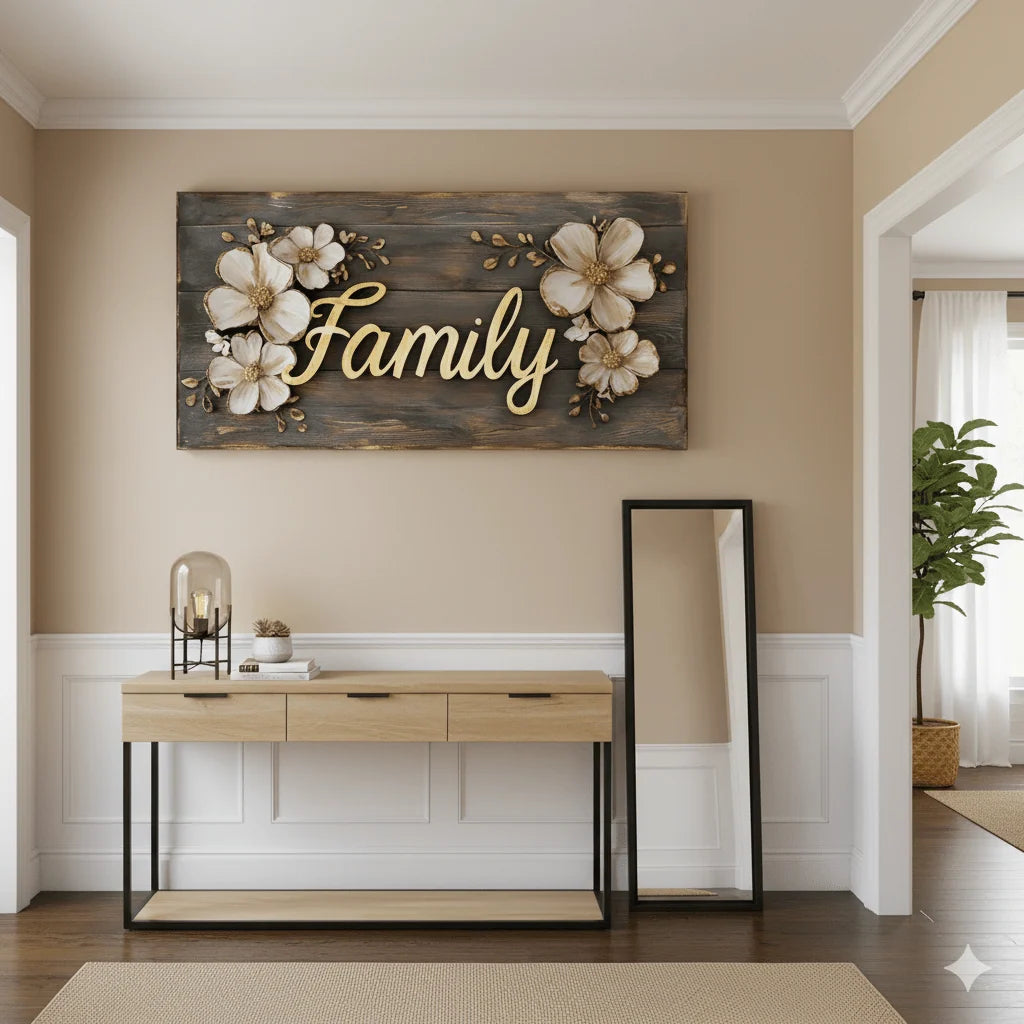 Rustic Family Canvas Wall Art