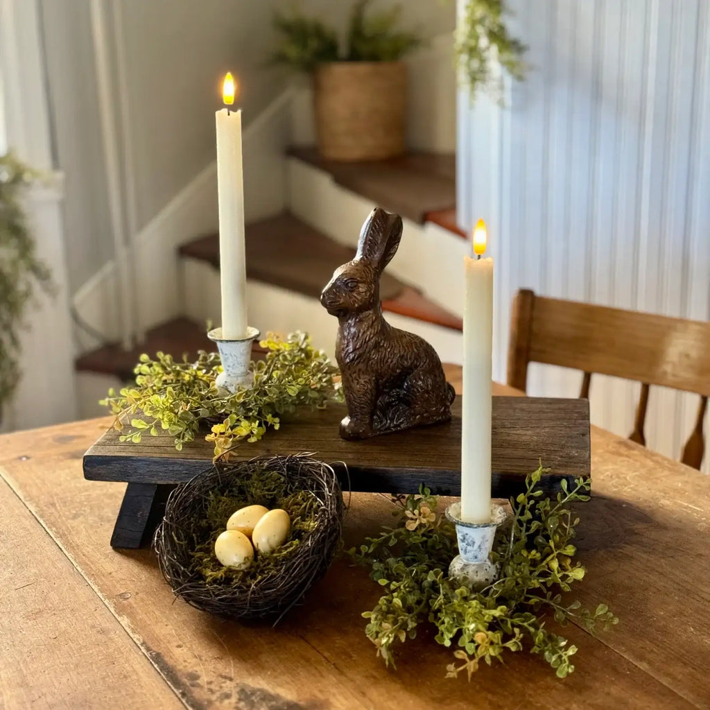 Rustic Table Riser for Farmhouse Centerpiece Decor, 16 x 7.5 x 3.5 Inch Handmade Wood Display Stand