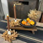 Rustic Table Riser for Farmhouse Centerpiece Decor, 16 x 7.5 x 3.5 Inch Handmade Wood Display Stand