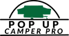 RV Exterior Grill Rail Mount Table with Foldable Leg, Charcoal Gray Camping Prep Surface and Utensil Hook