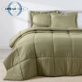 Sage Green Oversized Comforter Set with Two Pillow Shams for Twin, Full, Queen, King and California King Beds