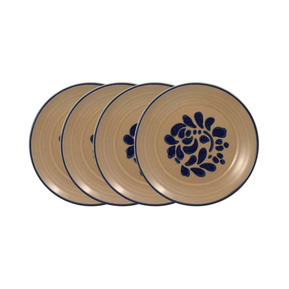Salad Plates in Stoneware, Set of 4