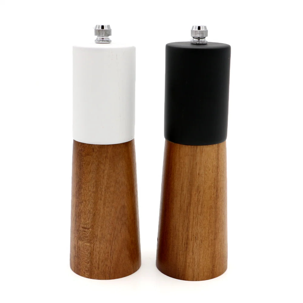 Salt and Pepper Grinder Set with Hawaiian Koa Wood, Adjustable Ceramic Mills and Gift Box · salt pepper grinder set