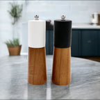 Salt and Pepper Grinder Set with Hawaiian Koa Wood, Adjustable Ceramic Mills and Gift Box · salt pepper grinder set