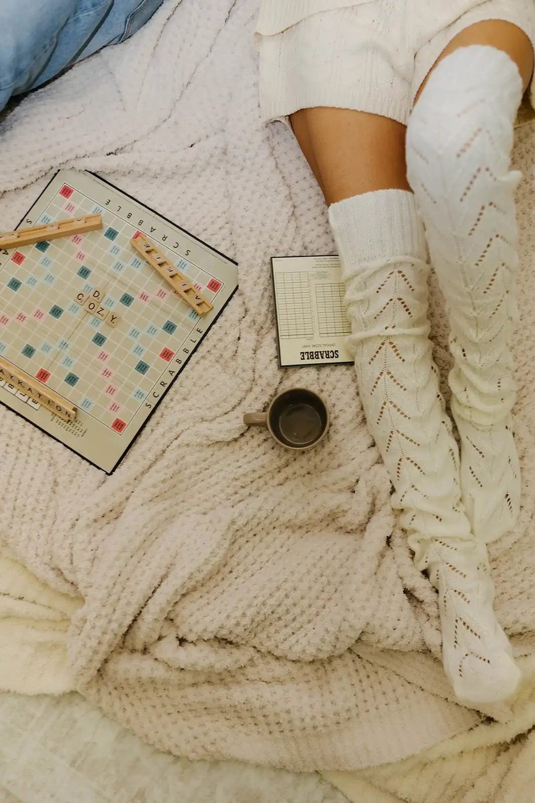 Sand Waffle Blanket in Soft Microfiber Polyester