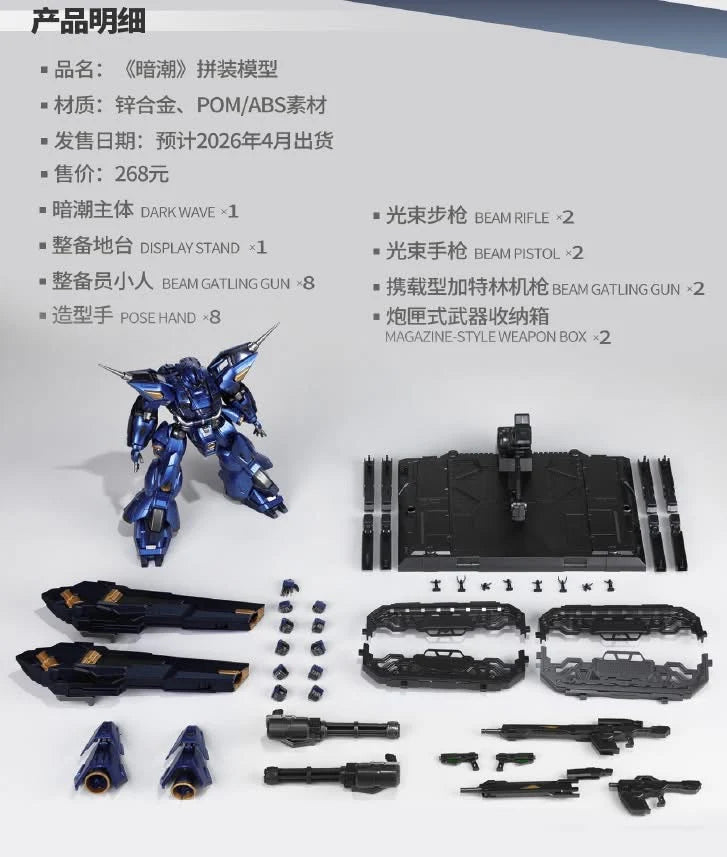 Scale Model Kit in 1/100 Scale with a Diecast Inner Frame and Maintenance Crew Figures for Display