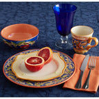 Scalloped Salad Plates Set of 4 in Stoneware, Each 9 Inches