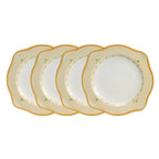 Scalloped Salad Plates Set of 4 in Stoneware, Each 9 Inches