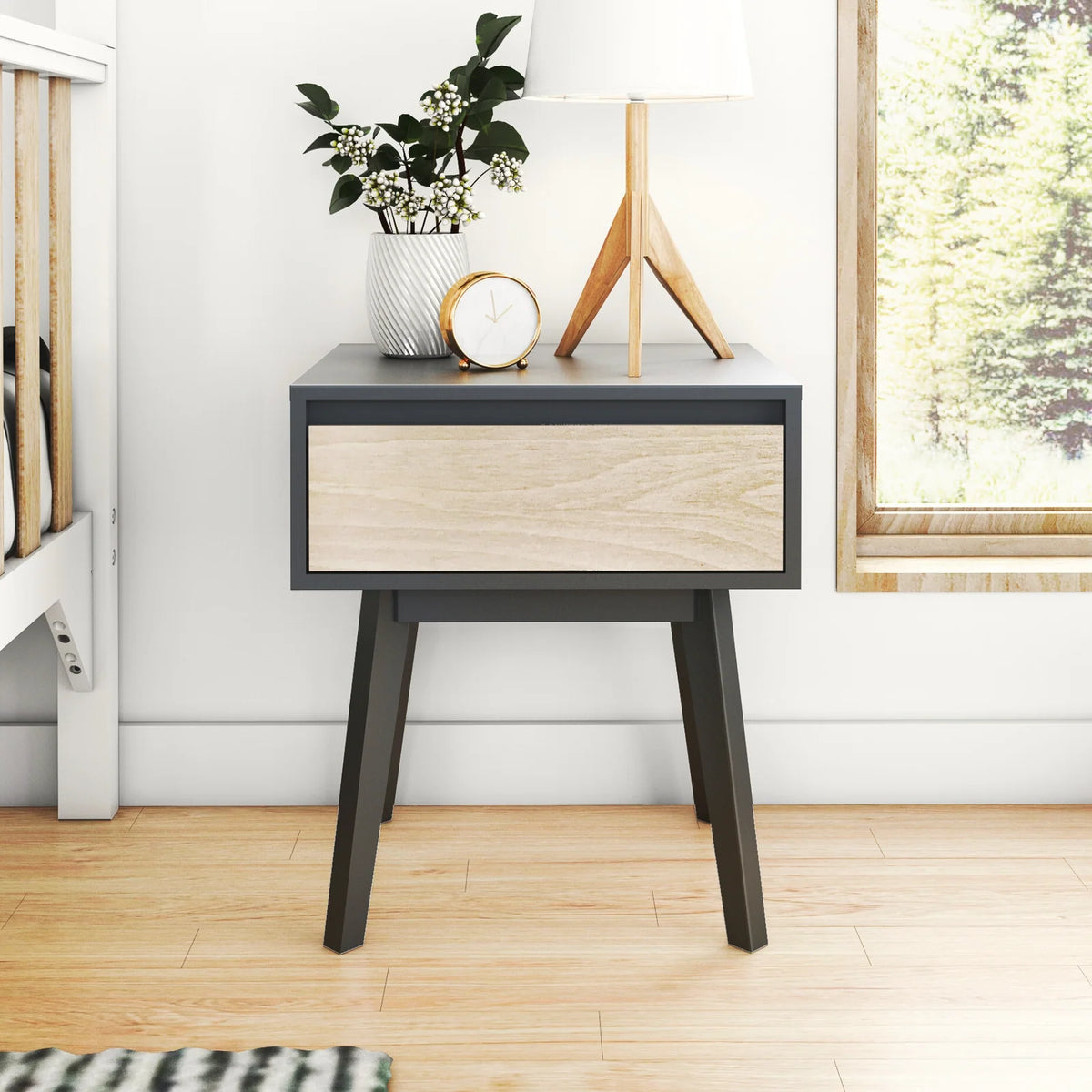 Scandinavian Wood Nightstand