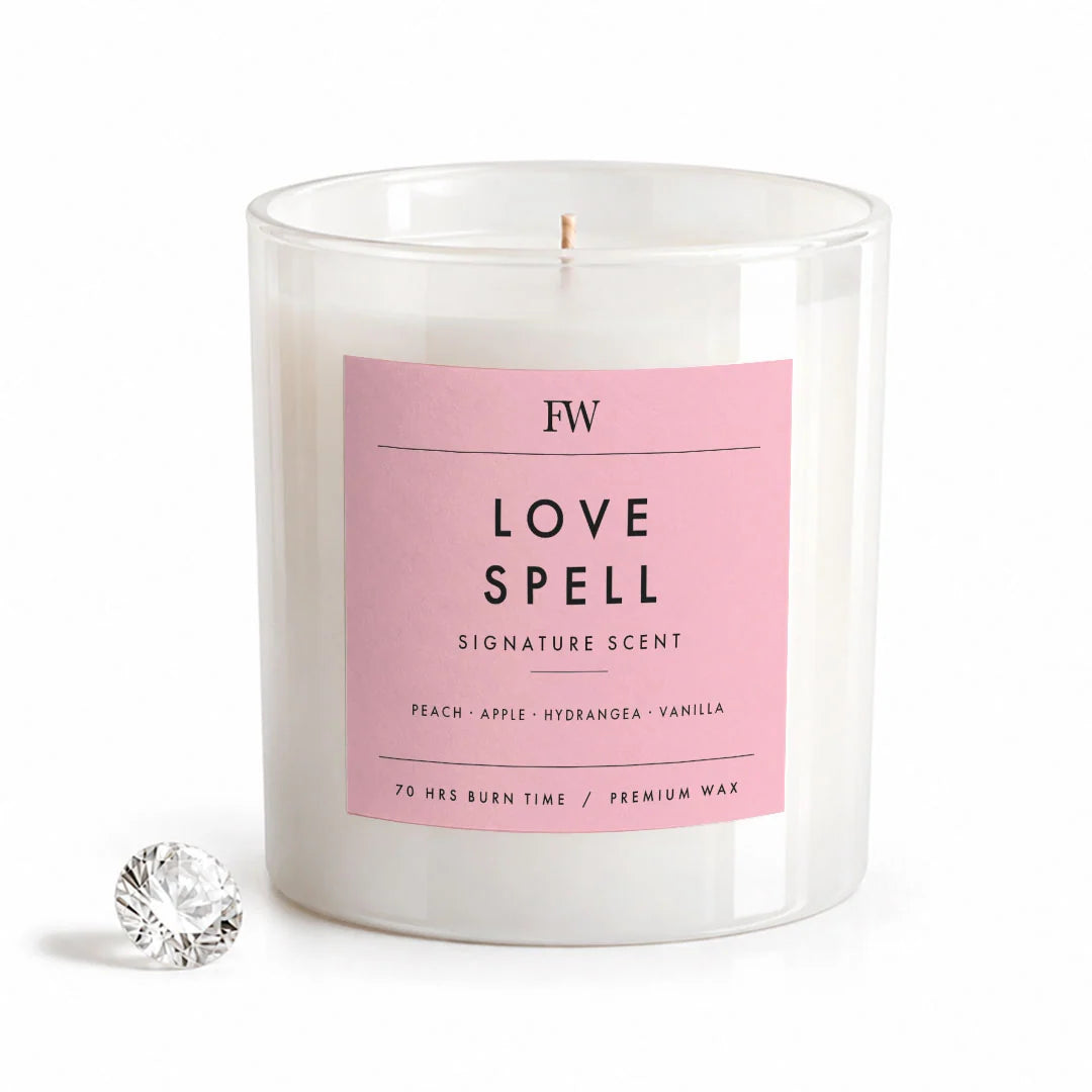 Scented Soy Blend Candle, 14 oz,, No Diamond