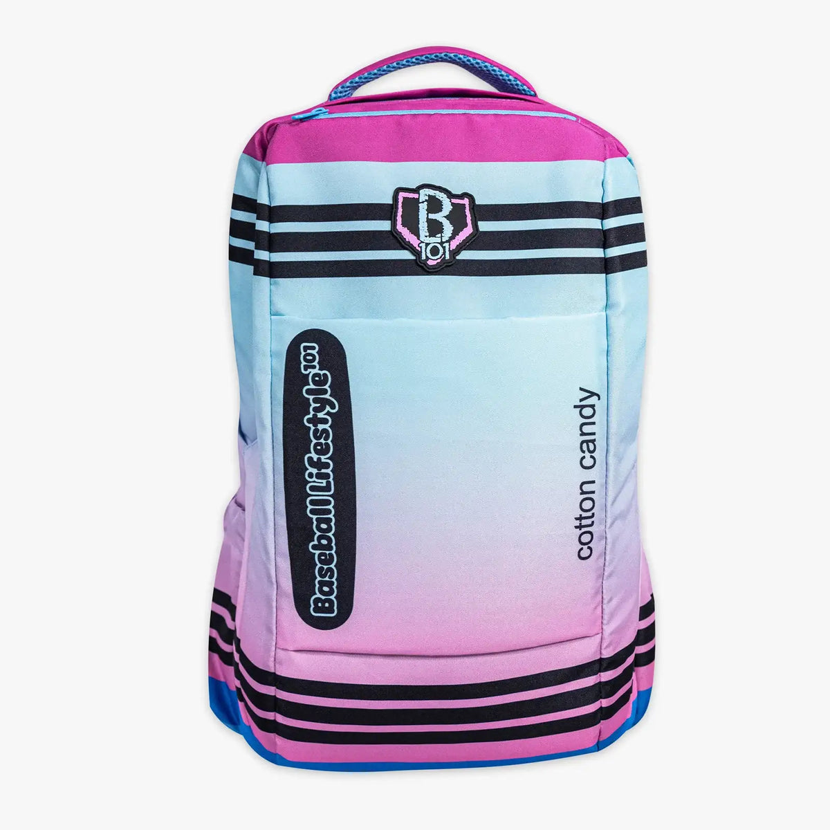 School Backpack in Cotton Candy Gradient with a Padded Laptop Compartment for Class and Game Days