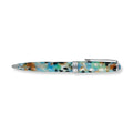 Sea Glass Resin Writing Pen with Chrome Trim, Available in Ballpoint or Rollerball for Everyday Notes — Ballpoint