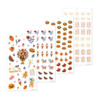 Seasonal Icon Sticker Book for Planners and Journals, 30 Sheets of Holiday Designs and Playful Sayings