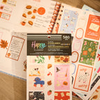 Seasonal Planner Stickers, 30 Sheets of Decorative Artwork and Functional Labels for Journaling