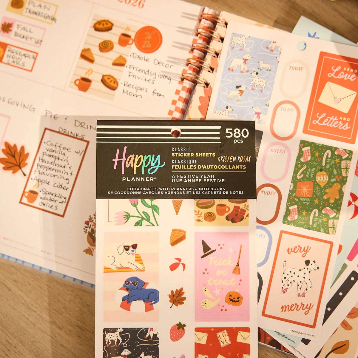 Seasonal Planner Stickers, 30 Sheets of Decorative Artwork and Functional Labels for Journaling