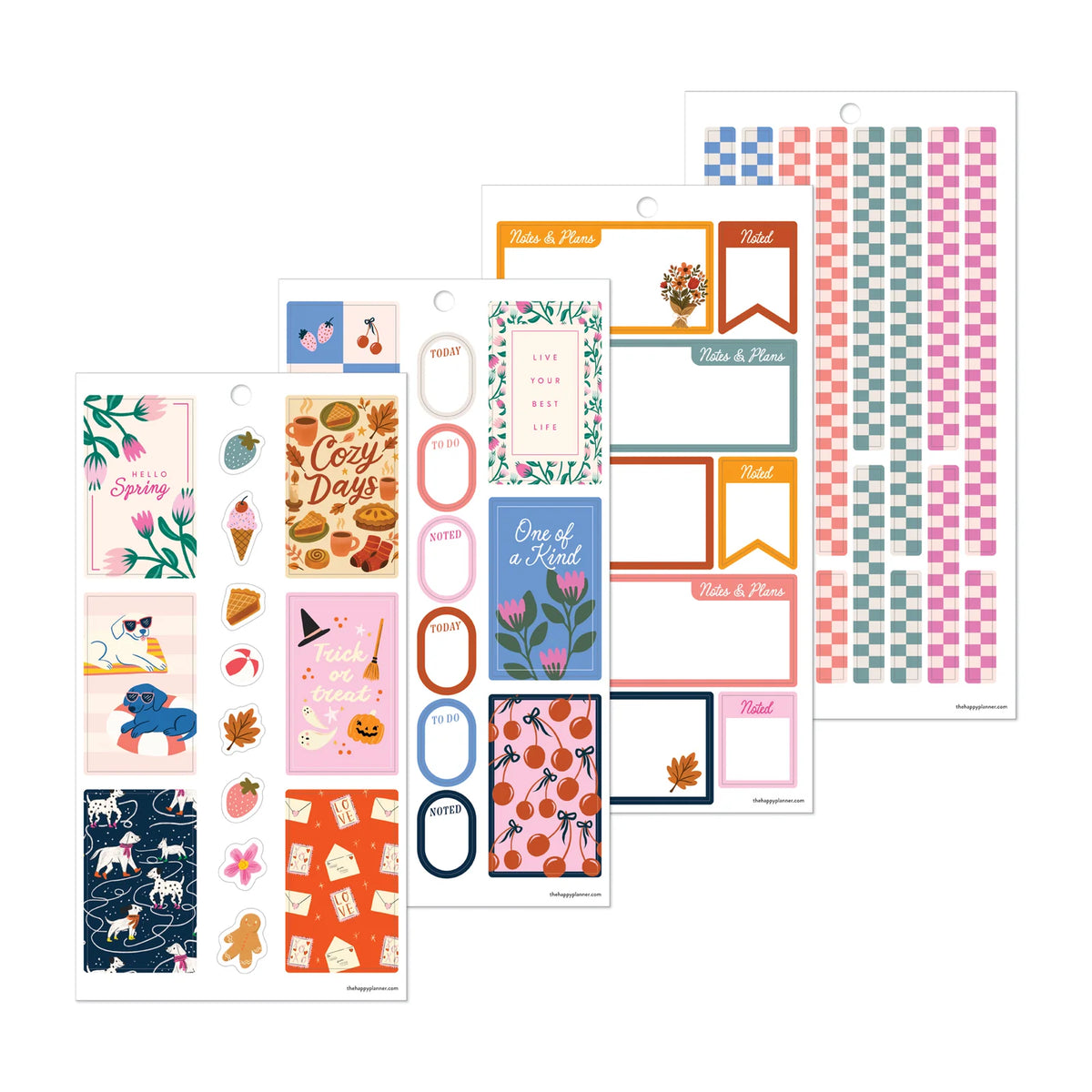 Seasonal Planner Stickers, 30 Sheets of Decorative Artwork and Functional Labels for Journaling
