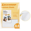 Self-Adhesive Laminating Sheets, A4 30-Pack in Clear, Glitter and Holographic Finishes for Stickers and Crafts — Matte Clear