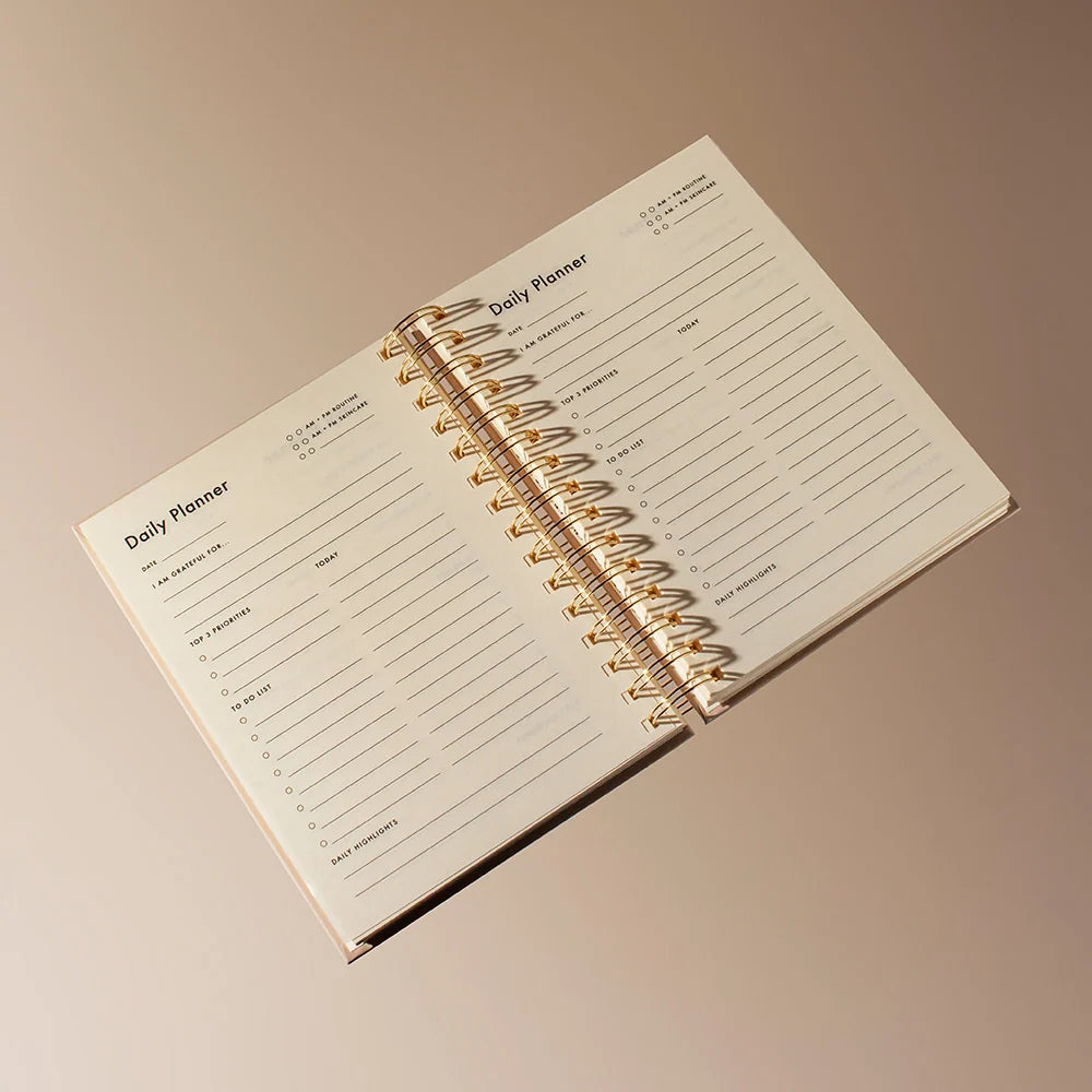 Self-Care Daily Planner with 200 Undated Daily Entries for Planning, Reflection and Gratitude