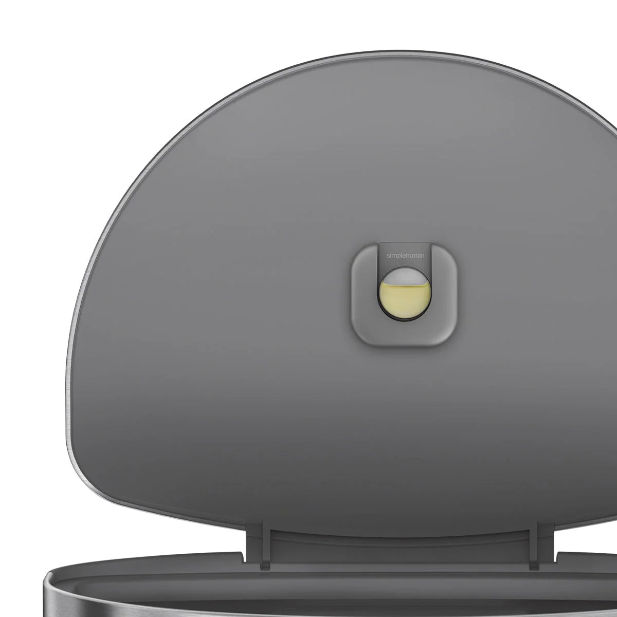 Semi-Round Stainless Steel Step Trash Can