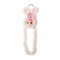 Sensory Fidget Plush Pendant with Twistable Tangle Design, Collectible Bunny Characters and Clip-On Keychain St — Snowy Bunny