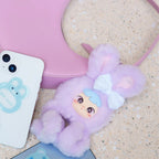 Sensory Fidget Plush Pendant with Twistable Tangle Design, Collectible Bunny Characters and Clip-On Keychain Style